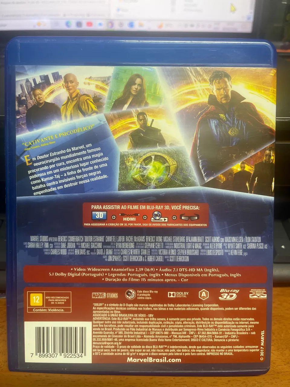 Blu-ray 3D Doutor Estranho - Marvel - Original - Foto 2