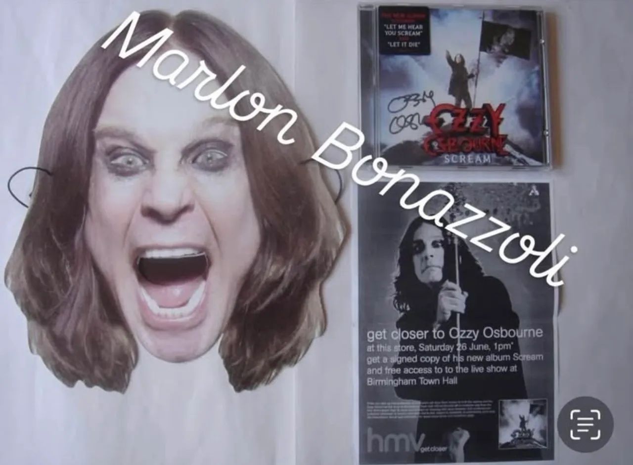 Ozzy Osbourne Scream Cd Autografado Em Birmingham 2010 - Leia