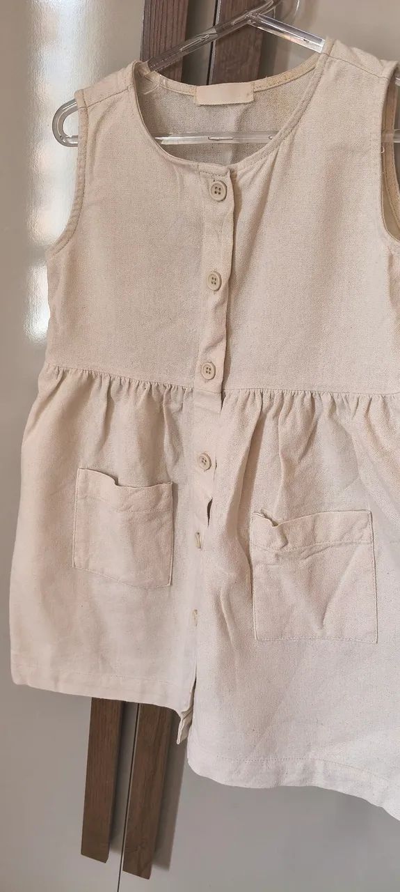 Vestido Infantil Linho 