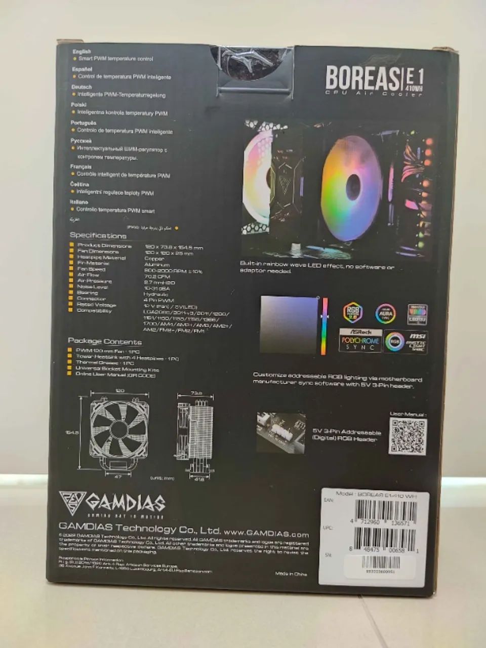 Cooler Gamdias Boreas E1-410 Branco - Foto 3