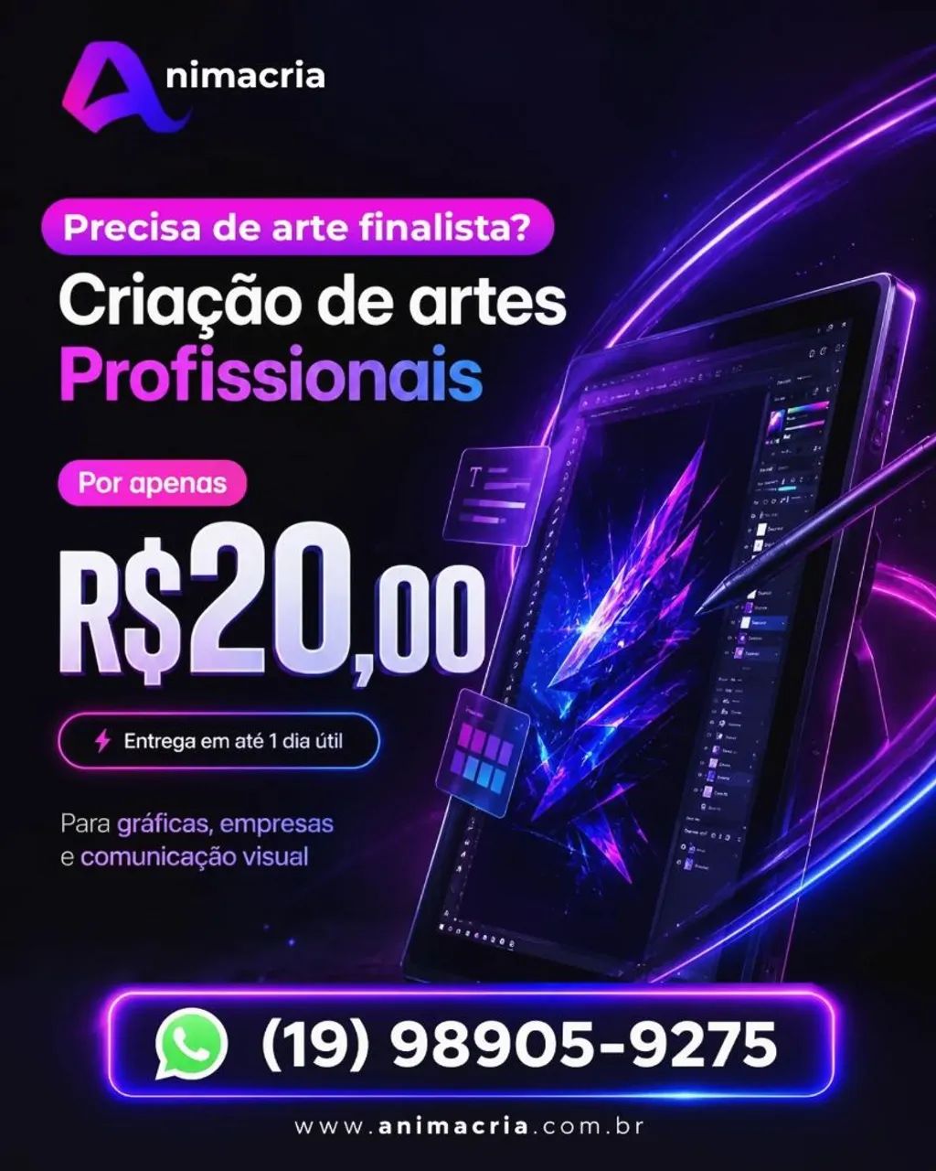 SERVIÇOS GRÁFICOS - Criação de Artes