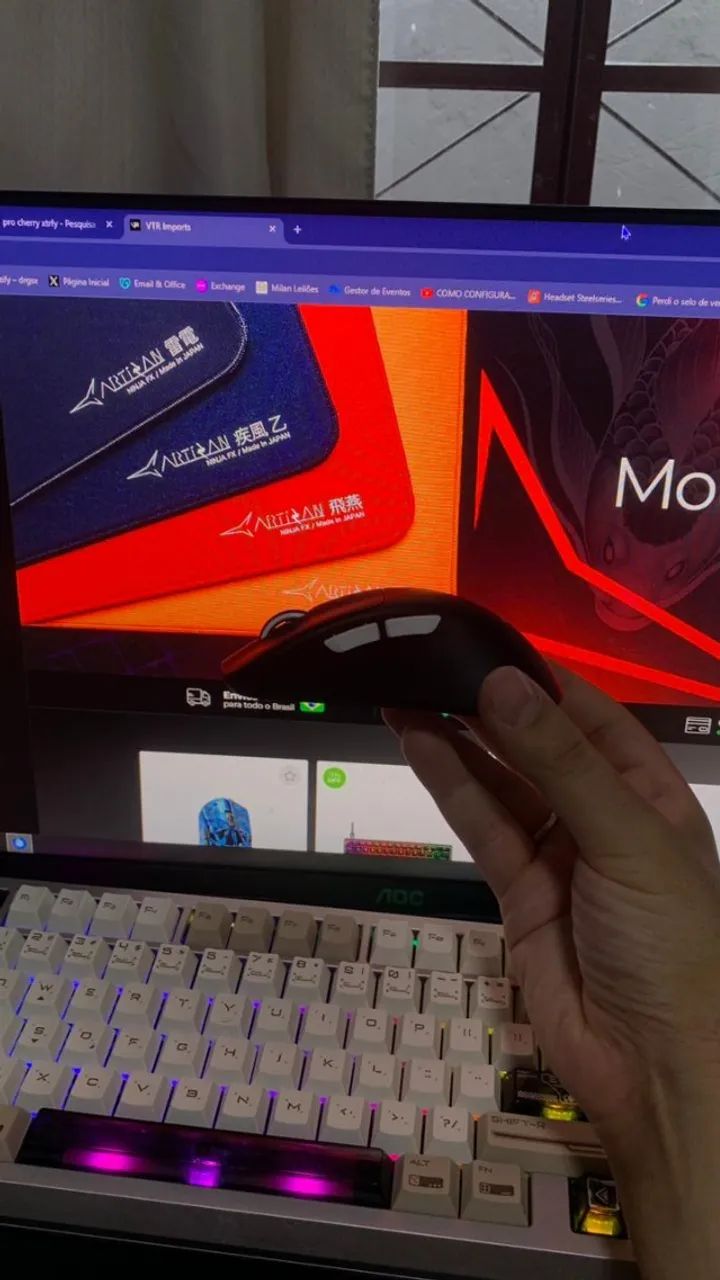 Mouse Cherry Xtrfy M64 Pro Wireless 8khz - PRETO  - Foto 5