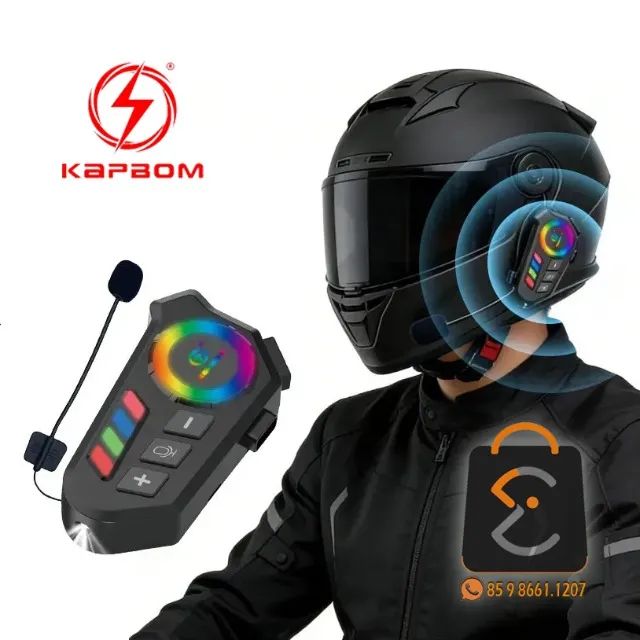 Fone Ouvido Bluetooth para Capacete Kapbom KA-B06