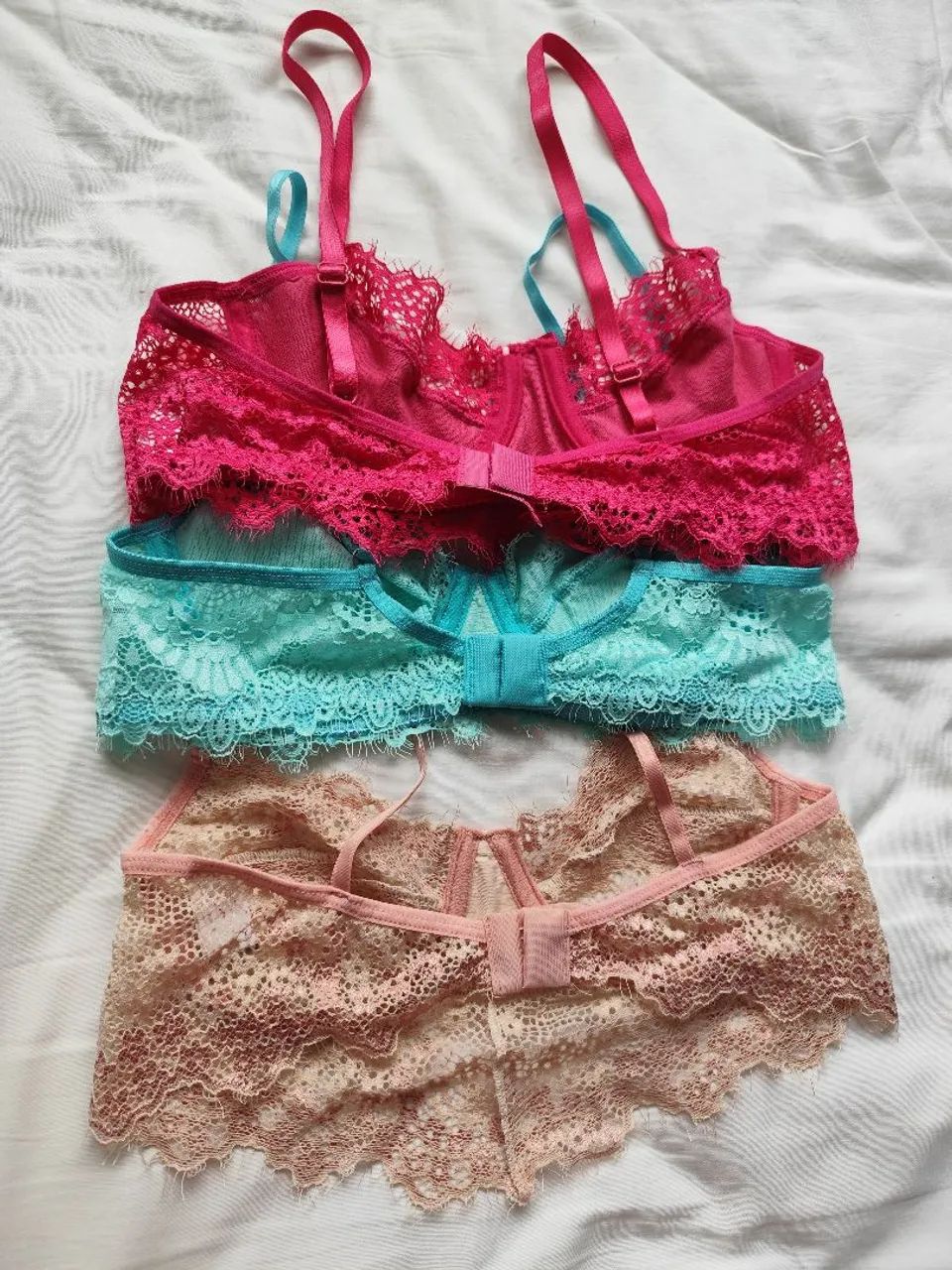 Kit com 3 conjuntos lingerie tamanho P - Foto 3