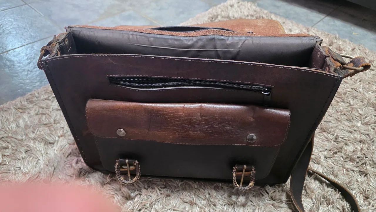Bolsa carteiro couro legítimo  - Foto 4
