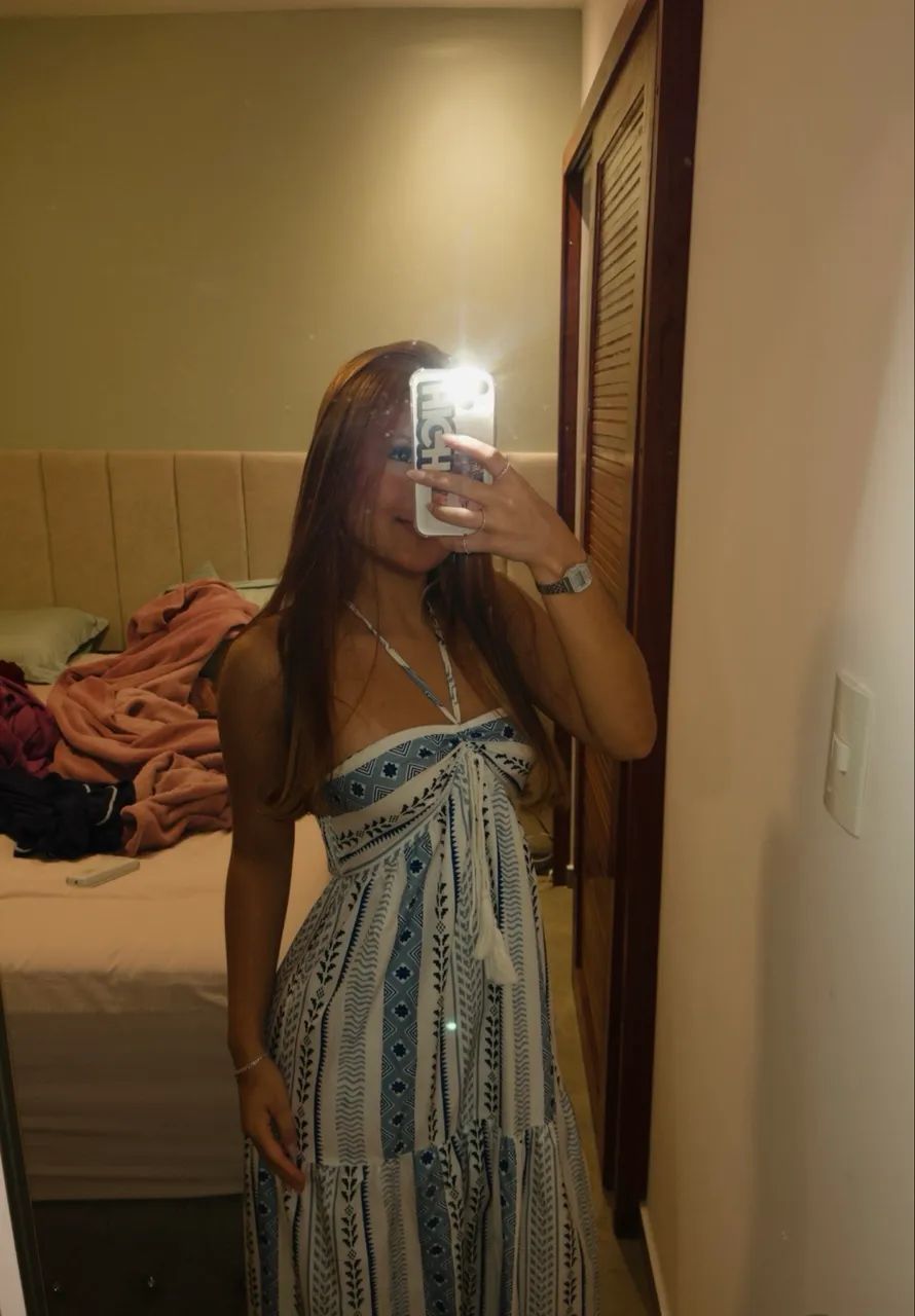vestido shein estampado p/g - Foto 3