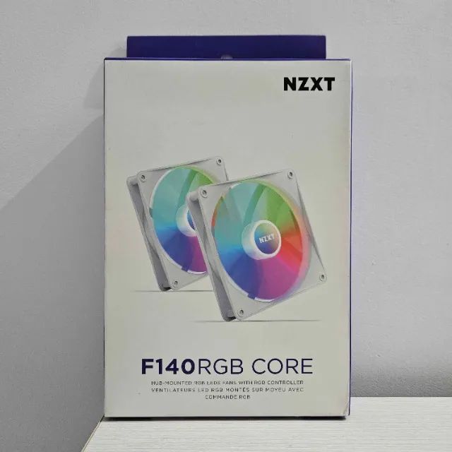 NOVO) Kit Fan Com 2 Unidades NZXT F140 RGB Core, 140mm, White, RF