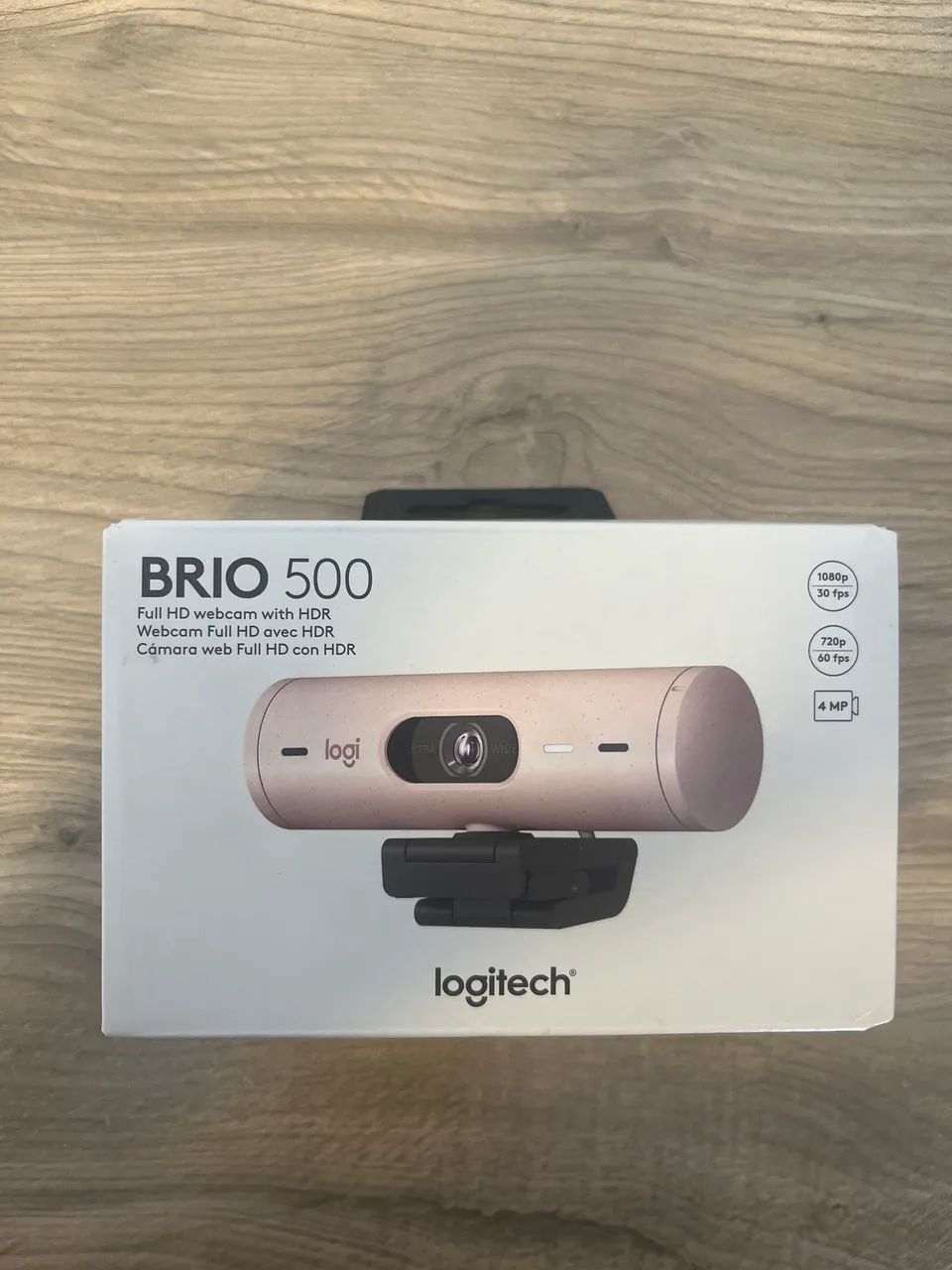 Webcam Logitech Brio 500 Rosa (Full HD com HDR) - Excelente Estado