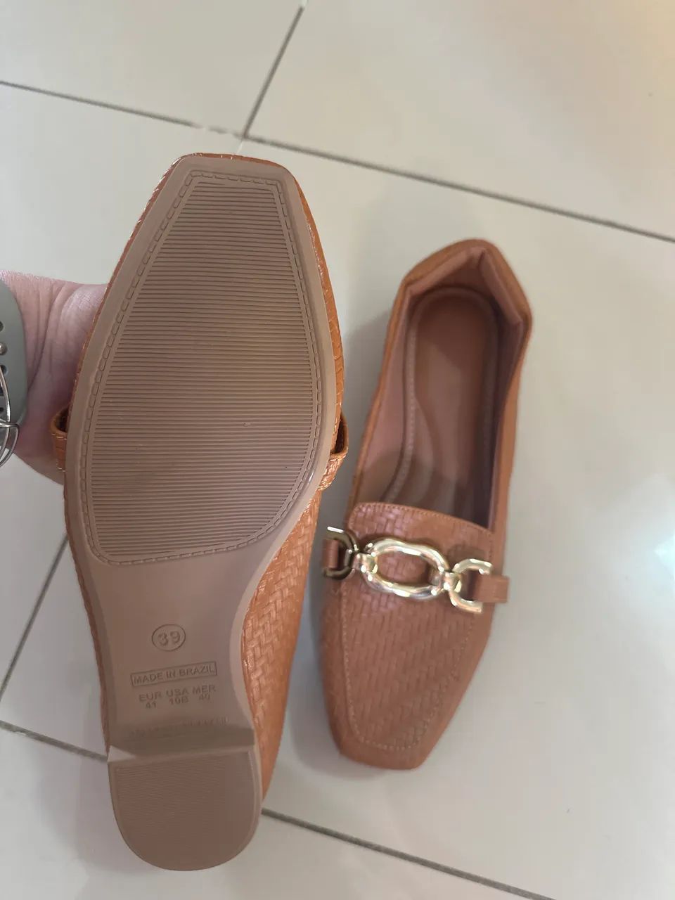 Mocassim entrelaçado caramelo  - Foto 2