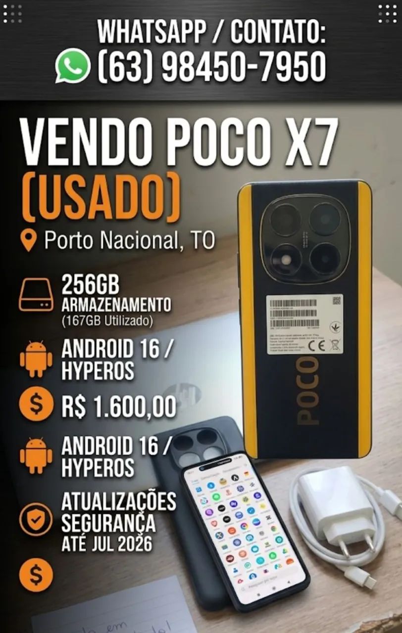 Poco x7 usado em boas qualidades 