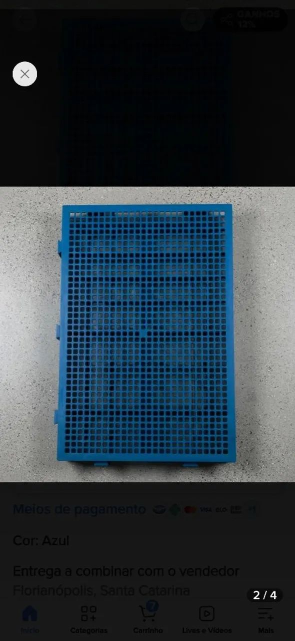 Palete Estrado Benplas Piso 60x40x3 Plástico Modular - Foto 2