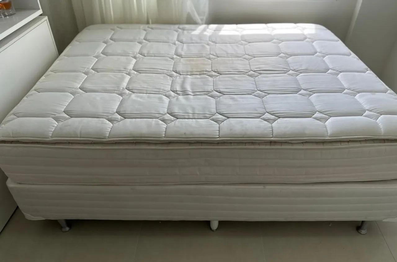 Cama box de casal com colchão e cabeceira Tok Stok - Foto 3