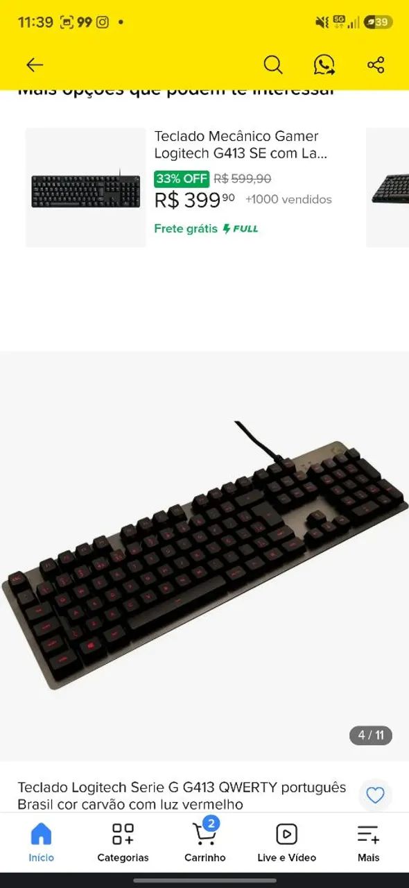 Teclado Logitech g413 caron  - Foto 3