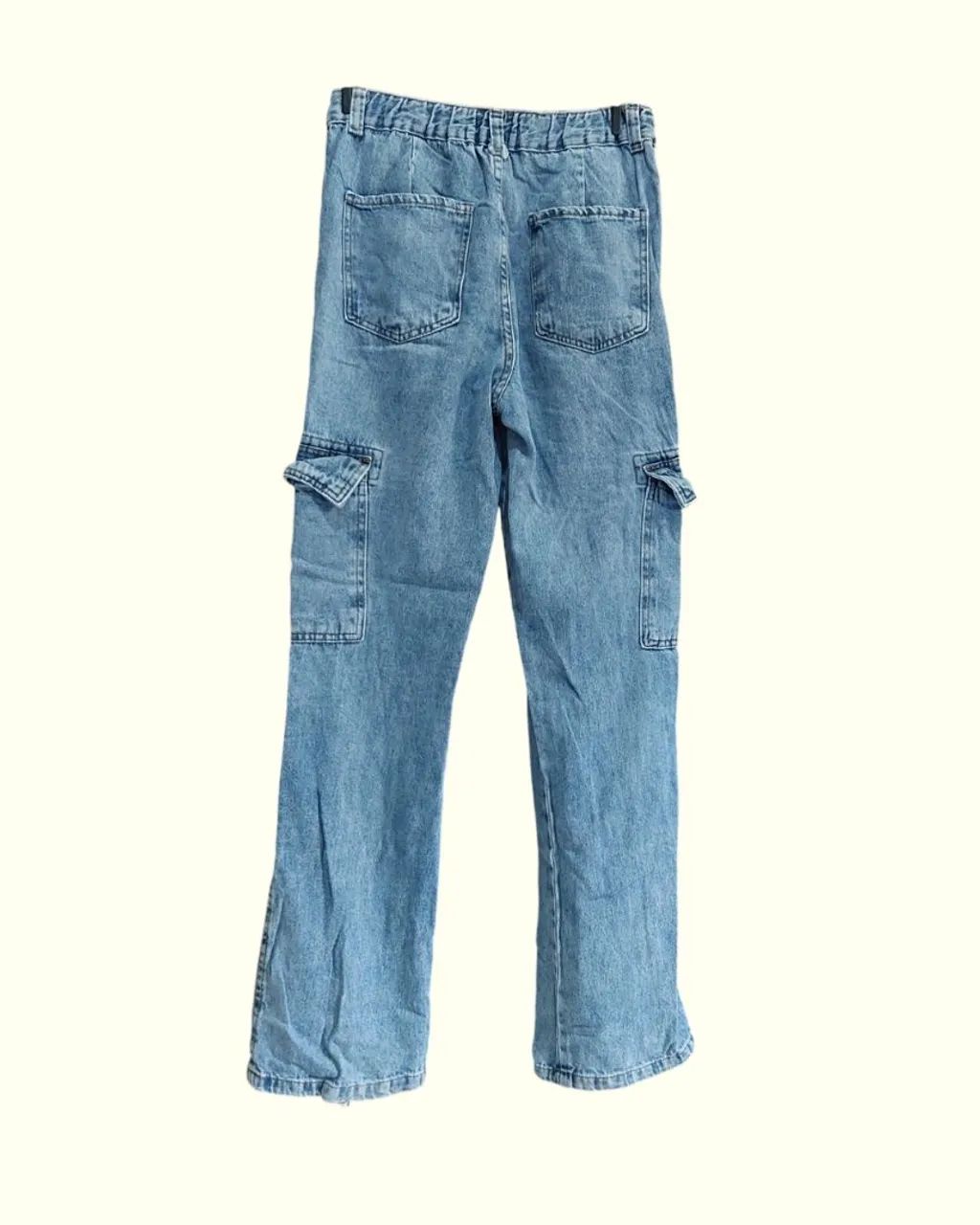 calça cargo pool jeans azul clara 36 - Foto 2