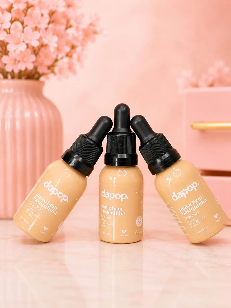 Base Líquida Make Bem Basiquinha Dapop 30ml - Ácido Hialurônico e Vitamina E - Foto 2