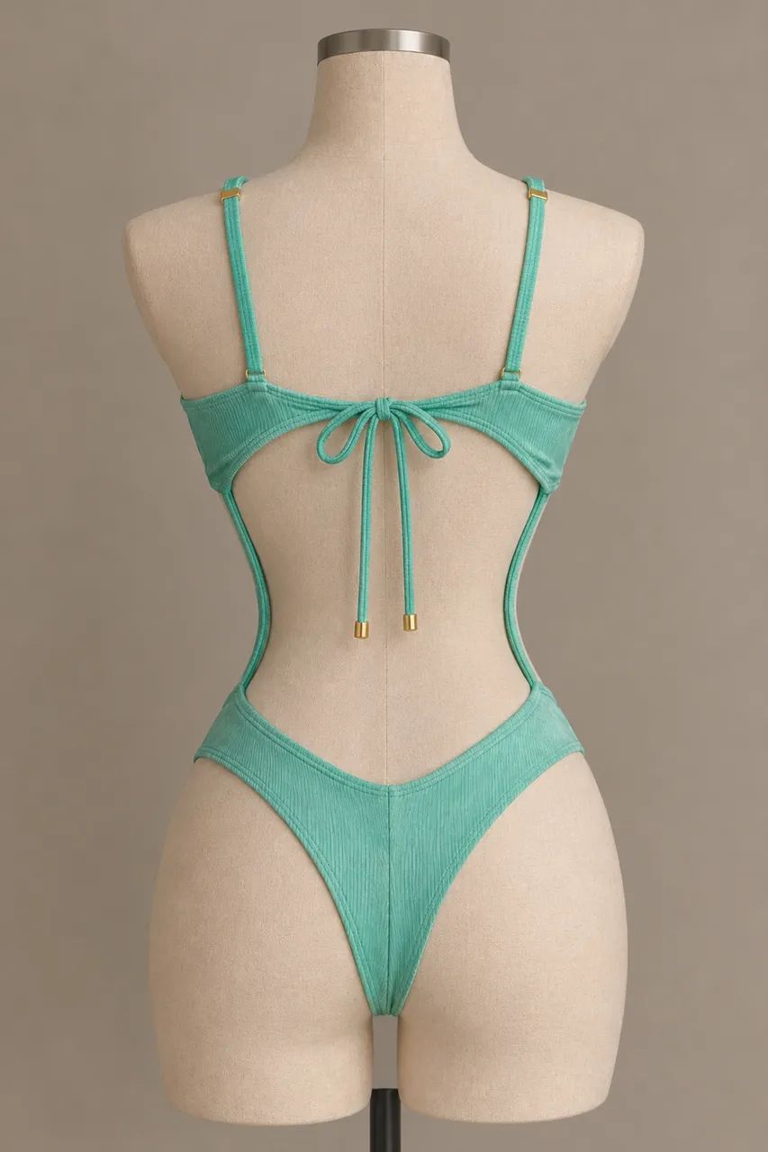 Body Verde-Água Feminino - Foto 4