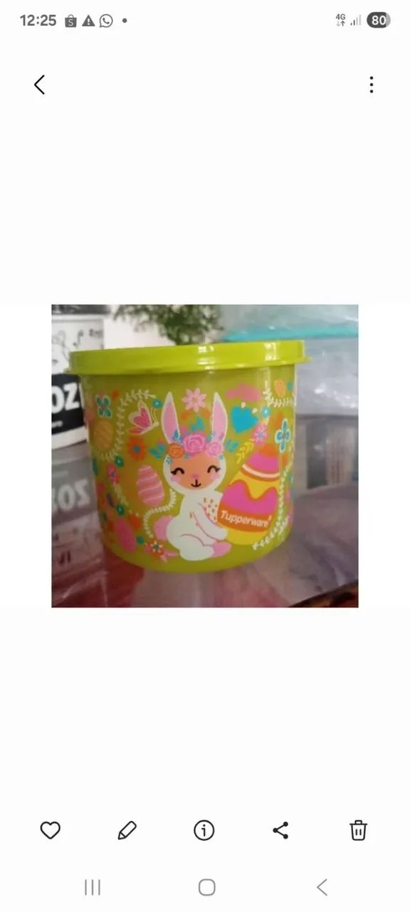 Tupperware original redondinha Coelho 500ml