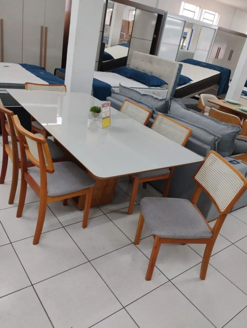 Mesa de jantar 6 cadeiras ratan  - Foto 2