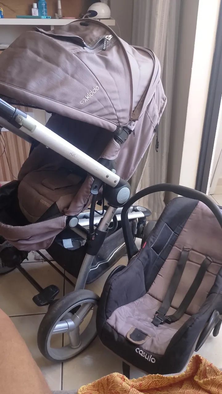 Carrinho Berço e para Corrida Compass II - Capuccino - Kiddo