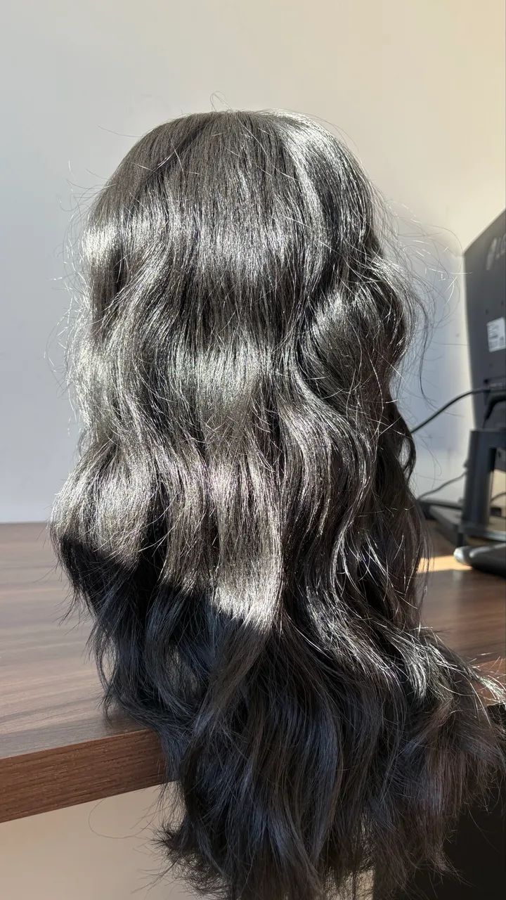 Lace realista glueless com franja - Foto 4