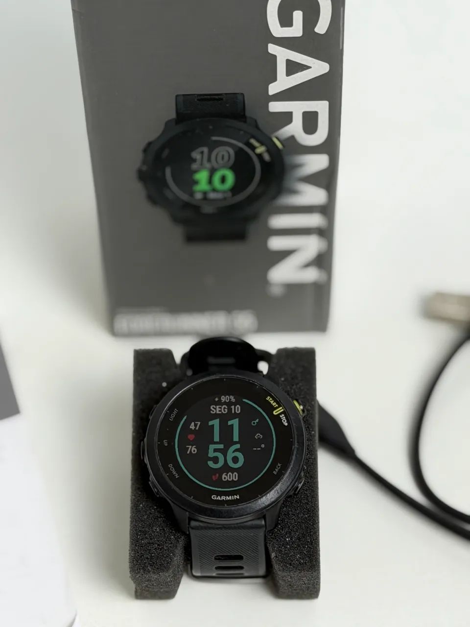 Garmin Forerunner 55 - GPS de Corrida - Preto - Completo na Caixa e Impecável! - Foto 3