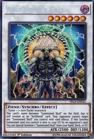 Yugioh!!! Archfiend's Call FIGA-PT032 Secret Rare