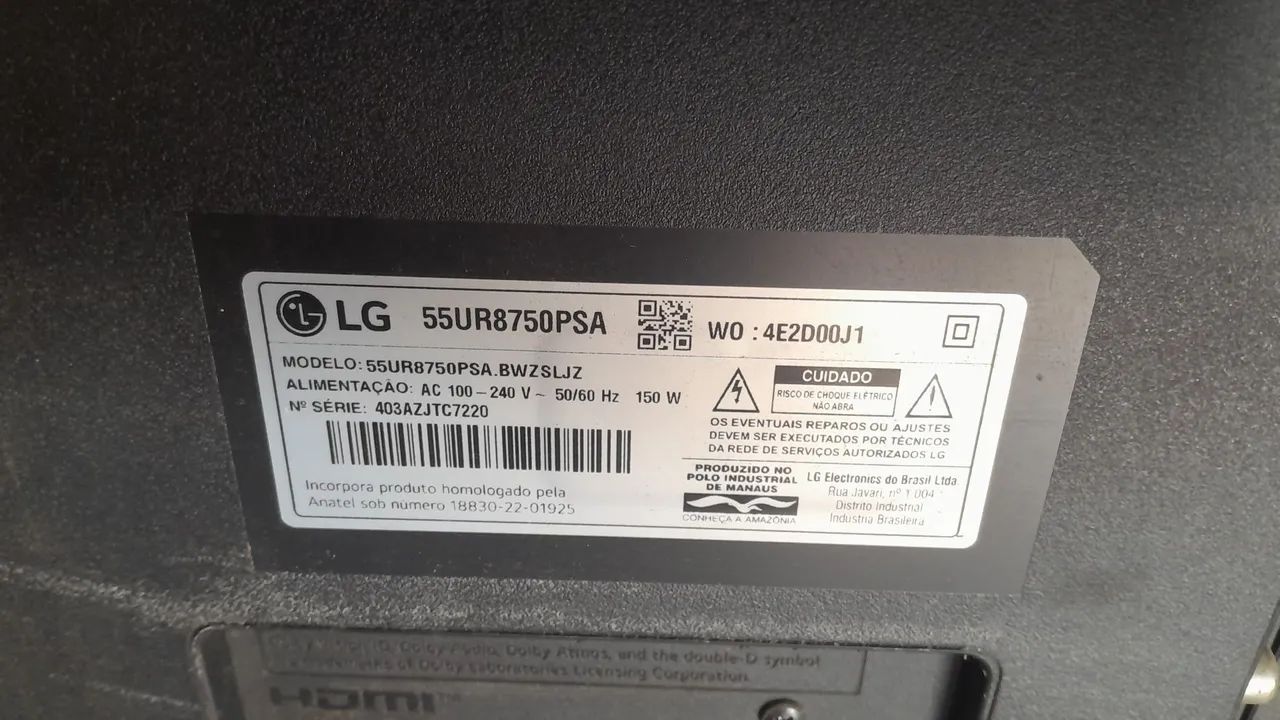 Vendo 02 tv com tela trincada 55 e 65 polegadas  - Foto 2