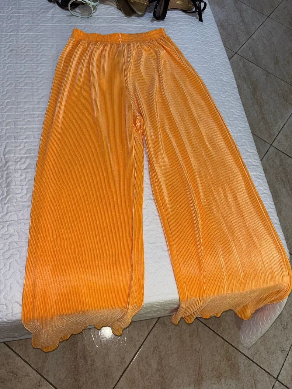 Conjunto feminino laranja calça + blusa