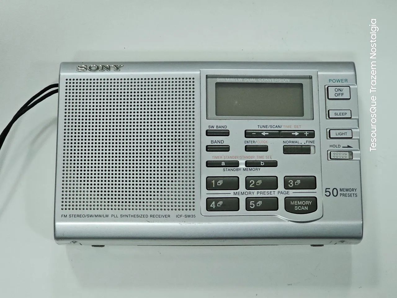 Rádio Receptor Sintetizado Sony ICF-SW35 Banda Mundial Funcionando
