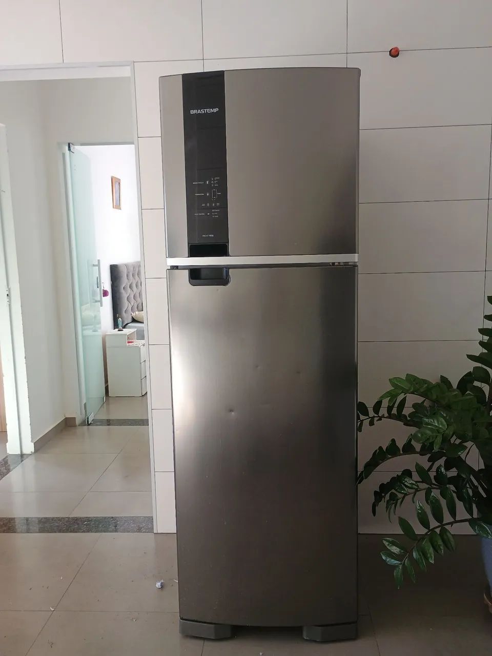 Geladeira inox barbada 