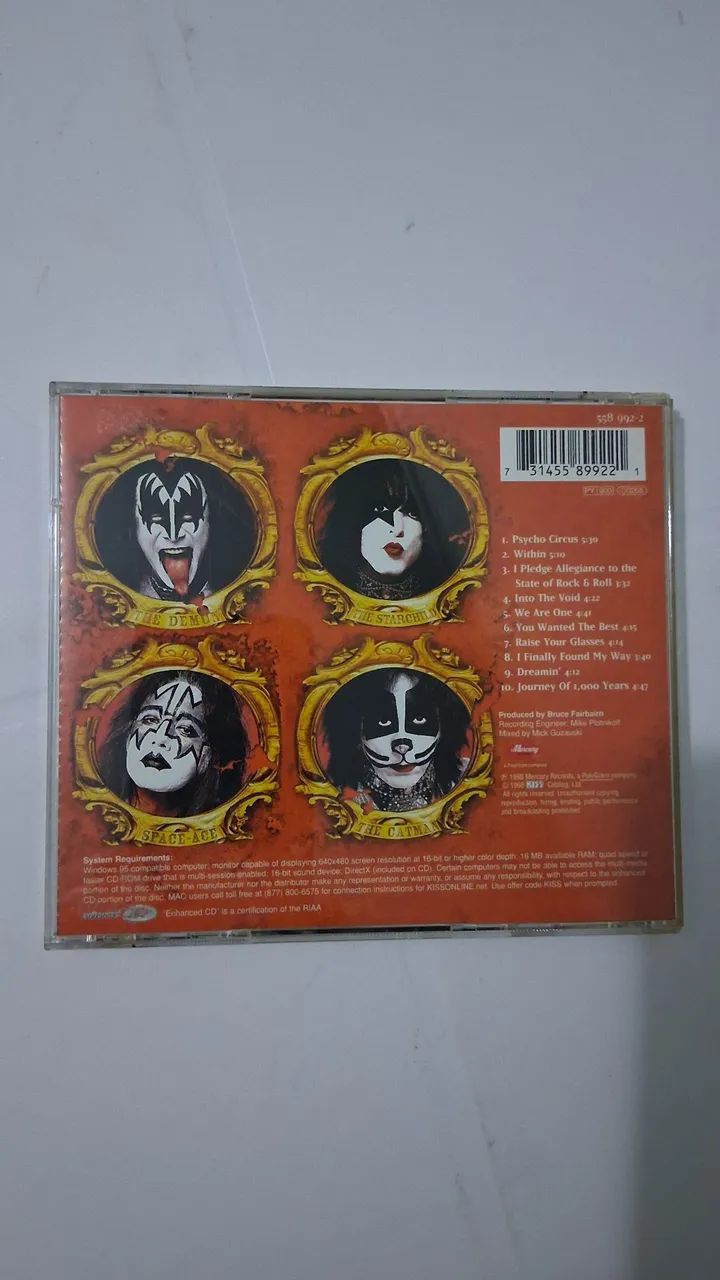 Cd Psycho Circus -  Kiss imp USA capa 3D - Foto 3
