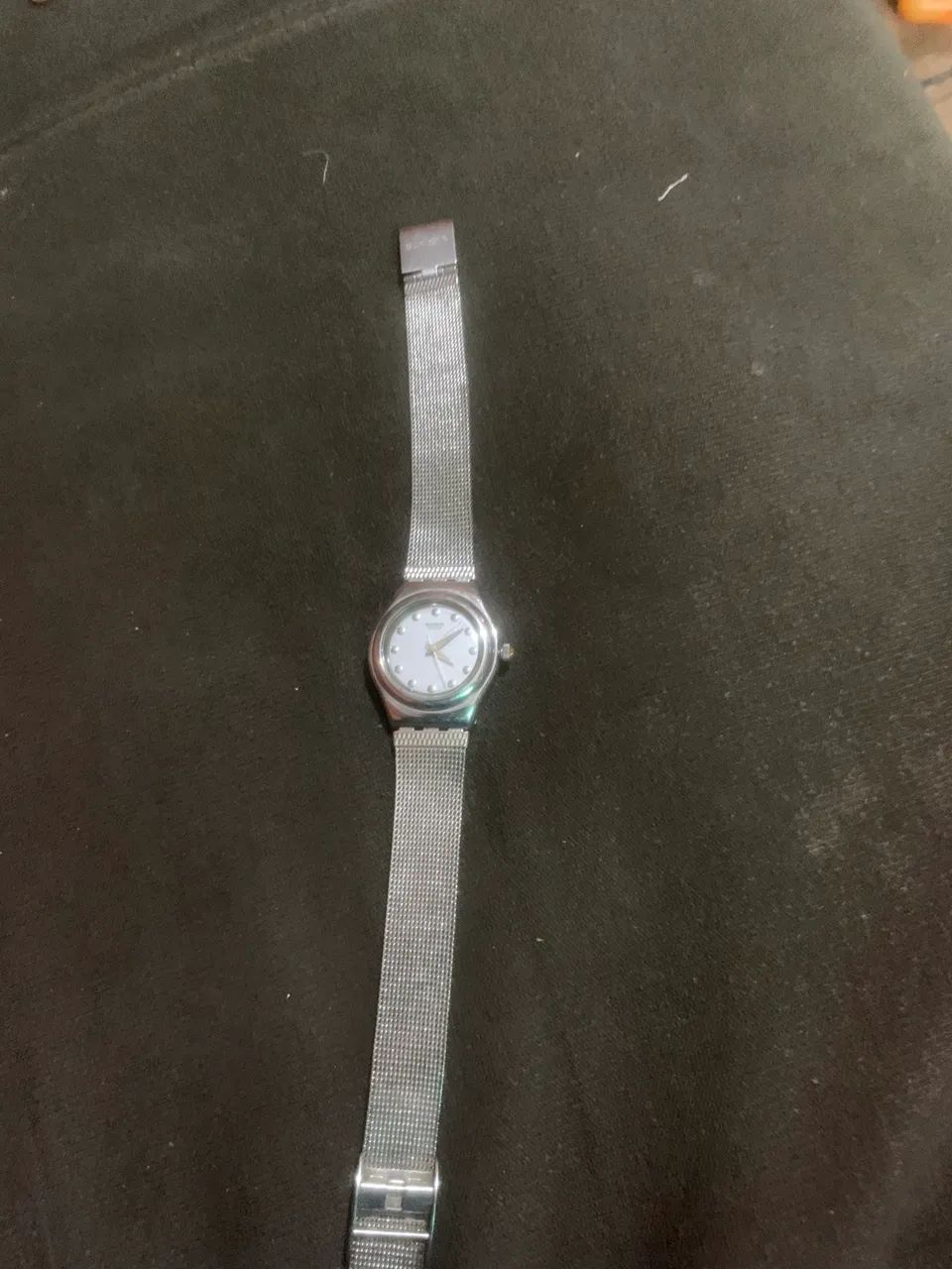 Relógio swatch feminino antigo aço / parado