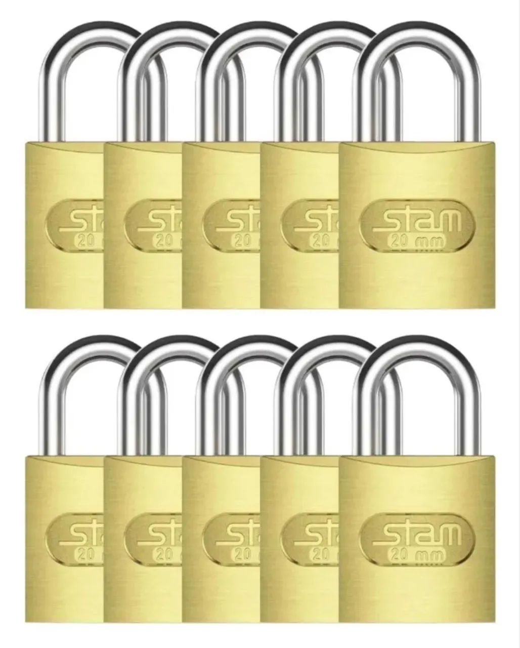 Cadeado Stam 20mm com chave kit com 10 unidades.  - Foto 3