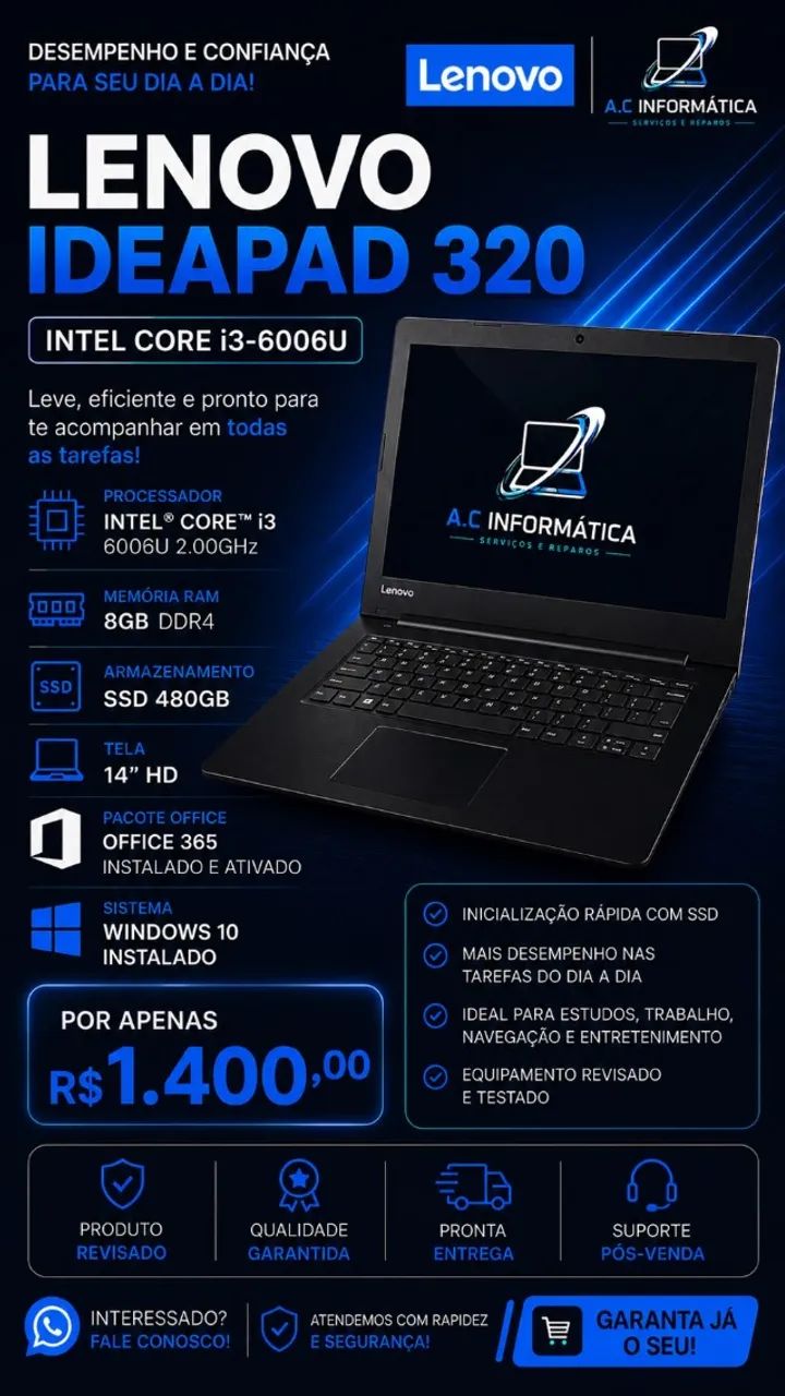 Notebook Lenovo IdeaPad 320 - Notebooks - Abaetetuba 1518652009 | OLX