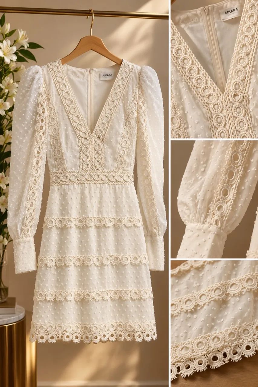 Vestido de Renda curto Ave Rara 