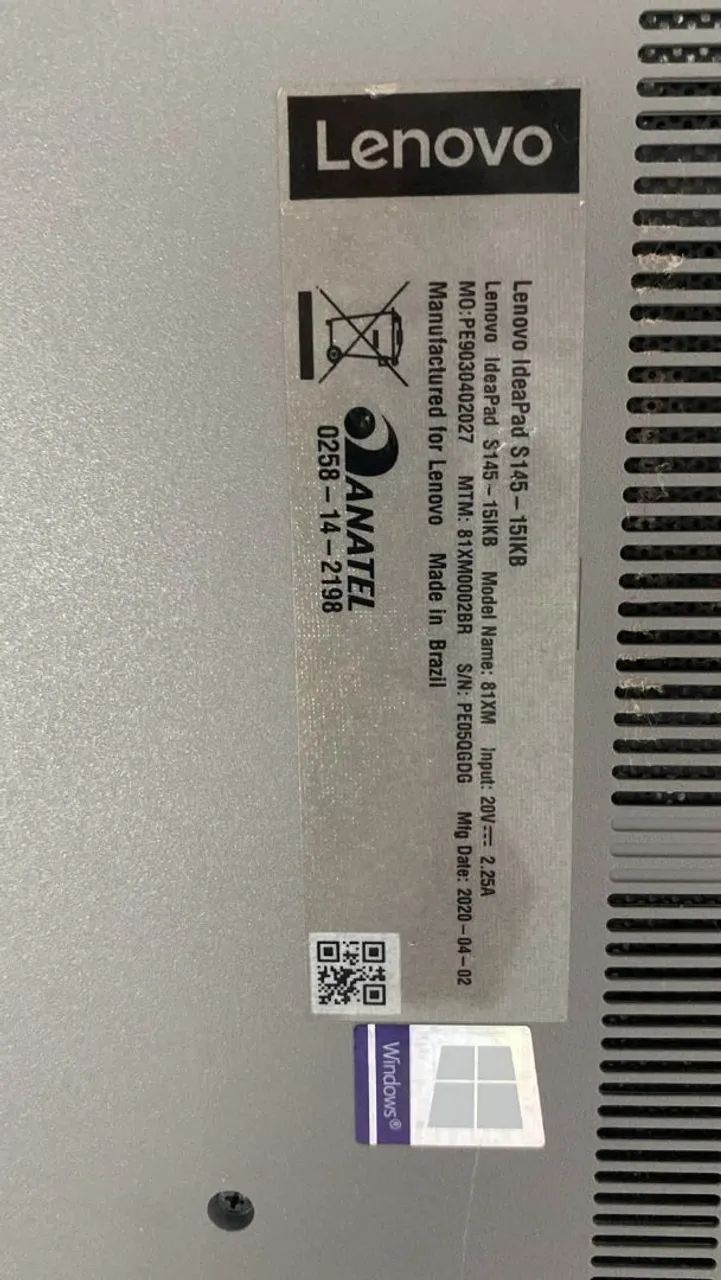 Notebook Lenovo Usado