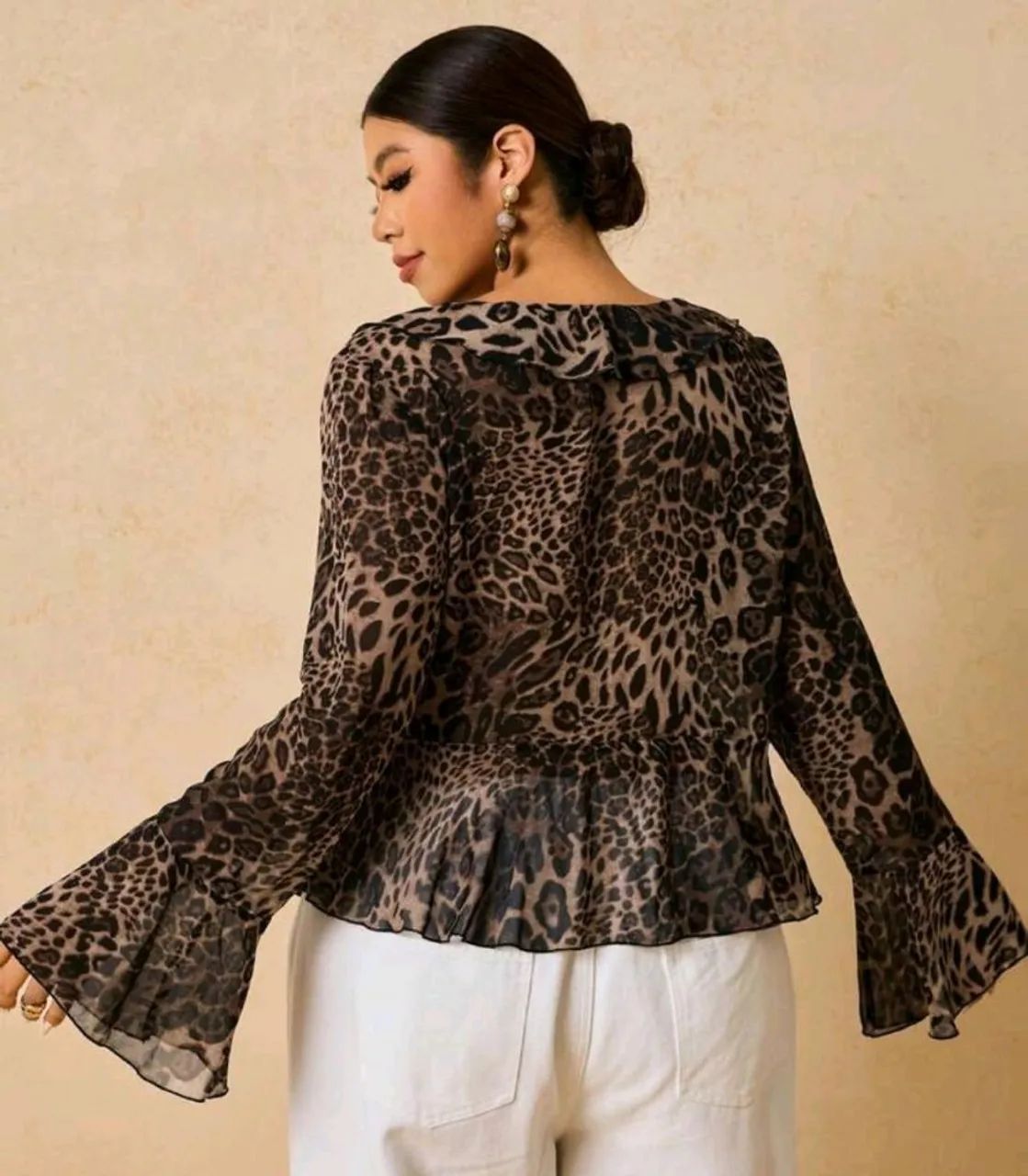 Blusa chiffon animal print plus size NOVA - Foto 2