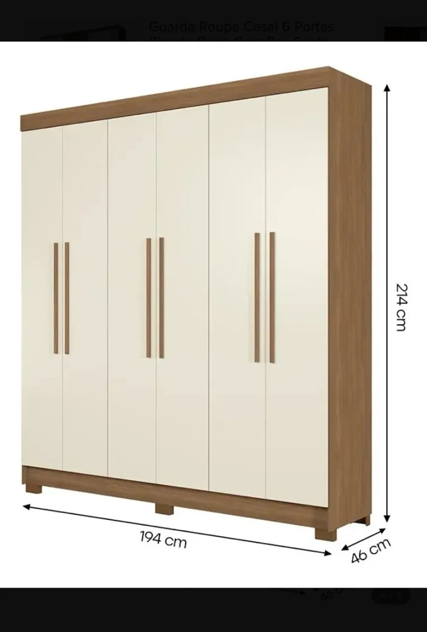 Guarda roupa 6 portas - Foto 2