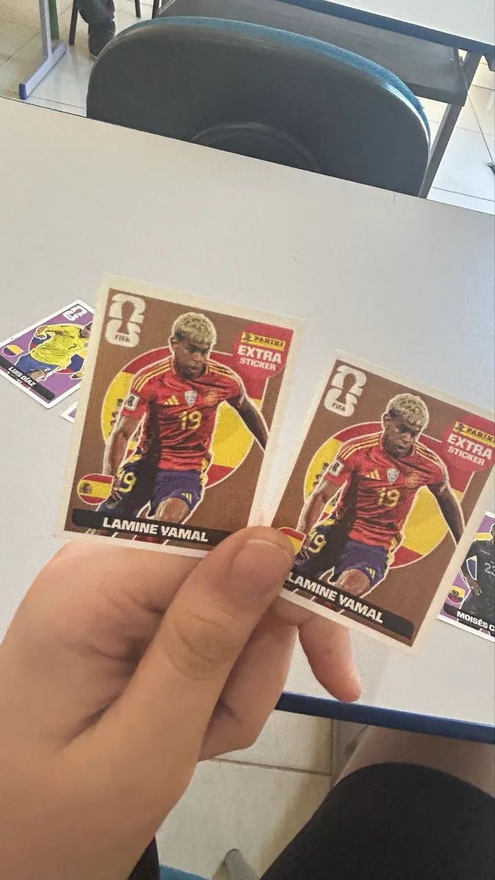 Figurinhas extra stickers bronze e lilás, perfeito estado - Foto 3