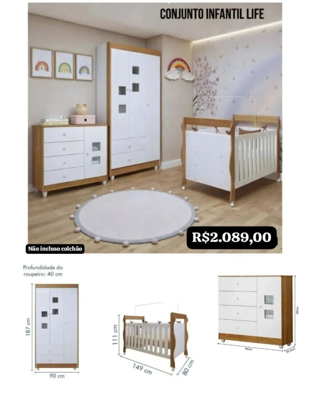 Quarto de bebê Life Completa