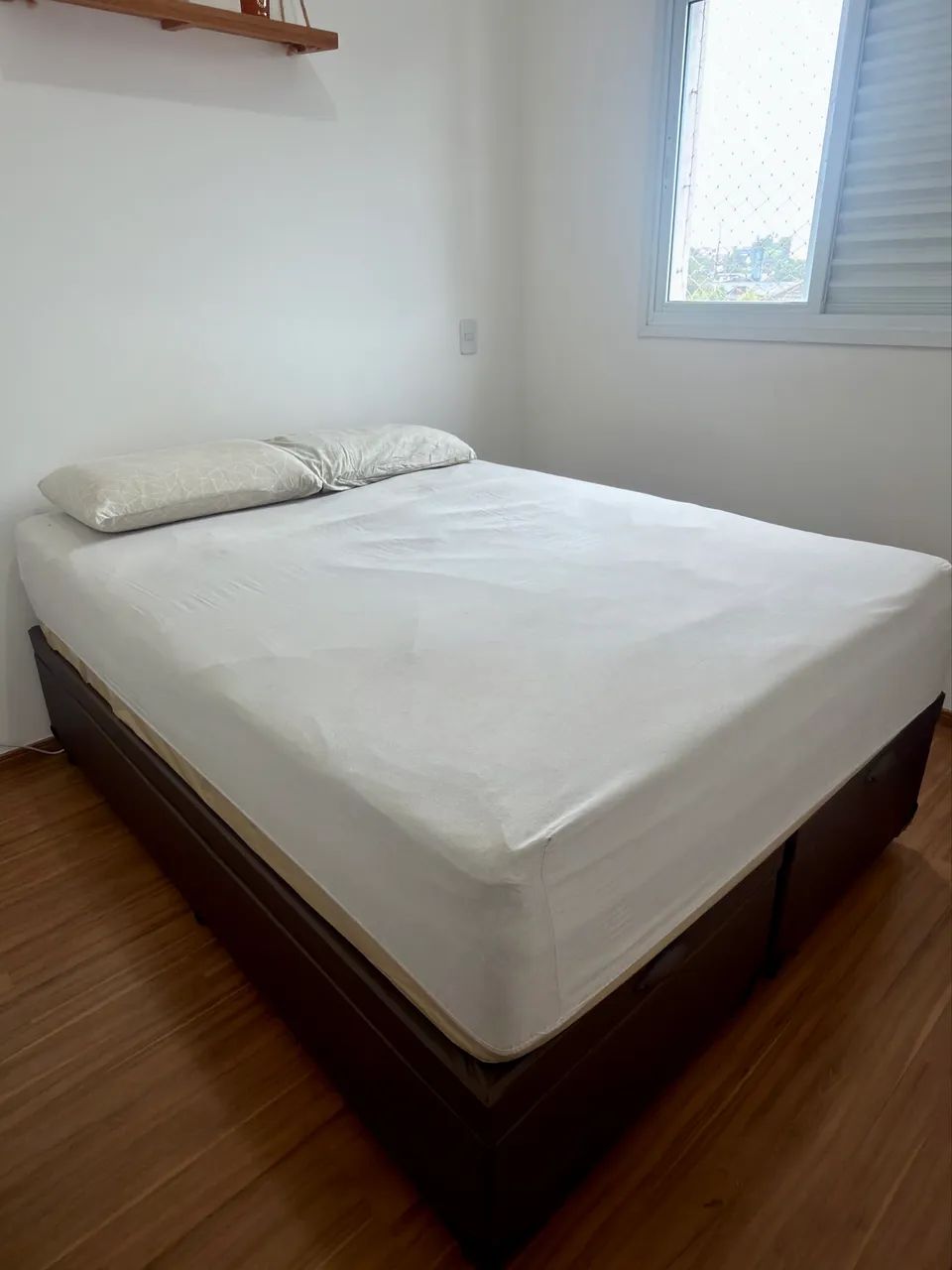 ? CAMA BOX BAÚ CASAL + COLCHÃO ORTOBOM AIRTECH