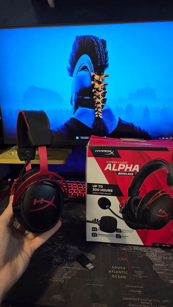 Headset HyperX Cloud Alpha Wireless - Em Perfeitas Condições - Gamer Fone  - Foto 3