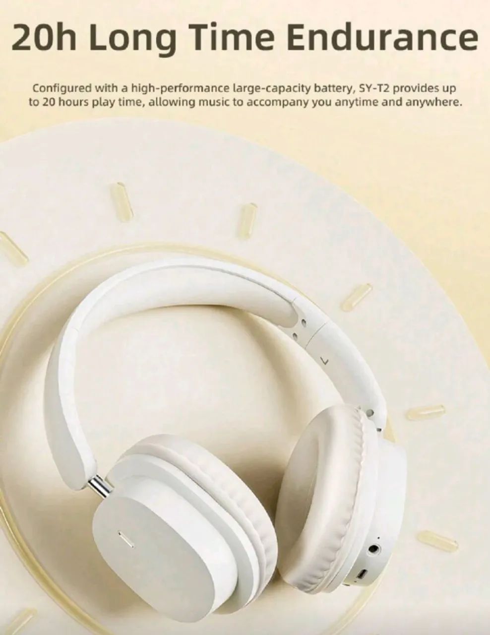 Fone de Ouvido Bluetooth HiFi SY T2 Rosa com Microfone - Foto 4