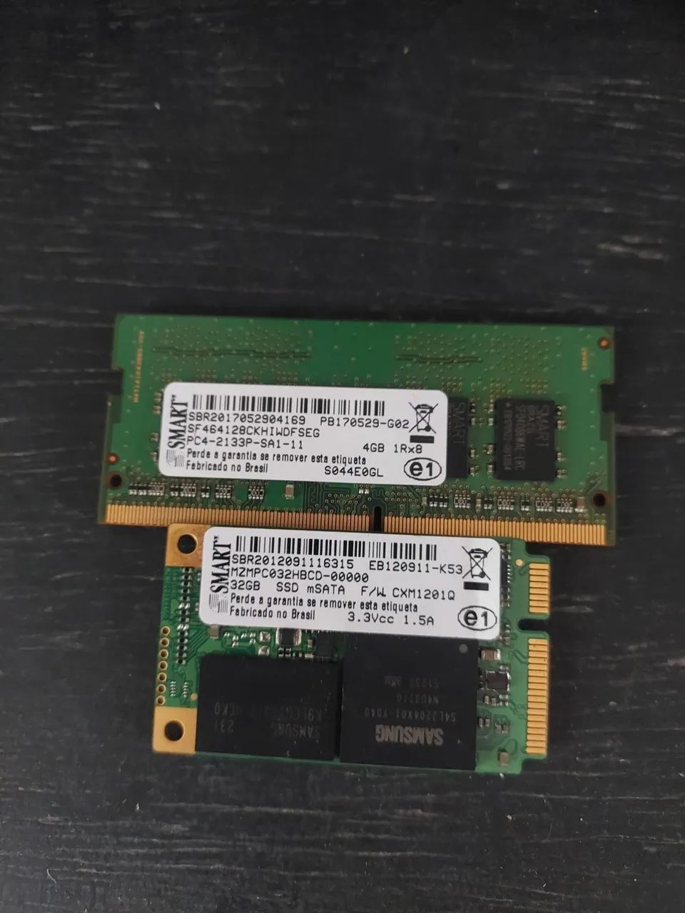 Memória ddr4 de 4G e ssd Msata 32G - Foto 2
