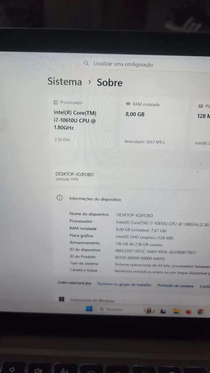 Dell i7 - 8GB - 256SSD - Foto 4