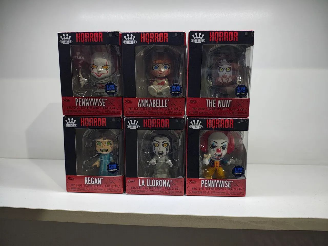 Funko Horror Minis Five Bellow Exclusive - 6 personagens