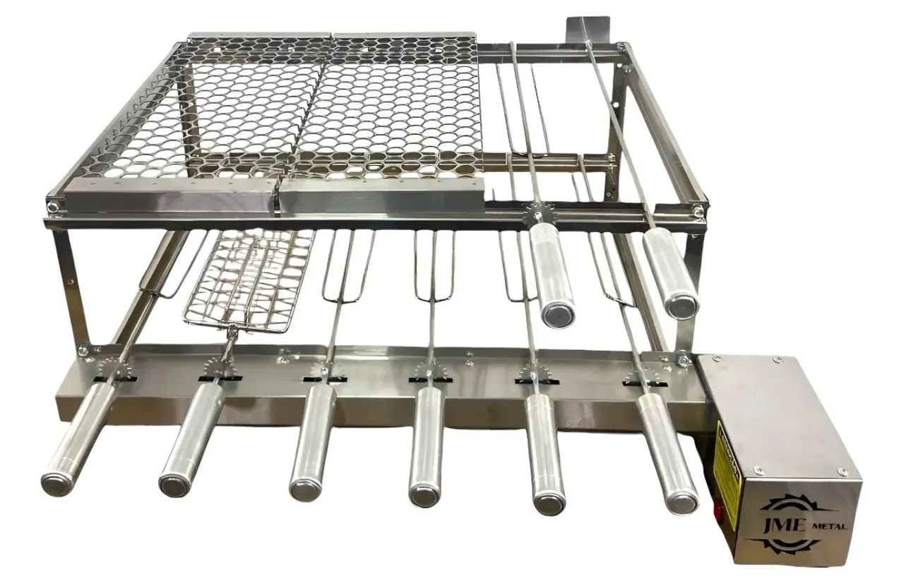 Churrasqueira Grill 6 espetos 100% inox
