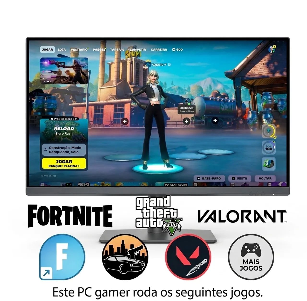 PC Gamer Completo - Pronto para uso | Fortnite, Valorant, GTA V e