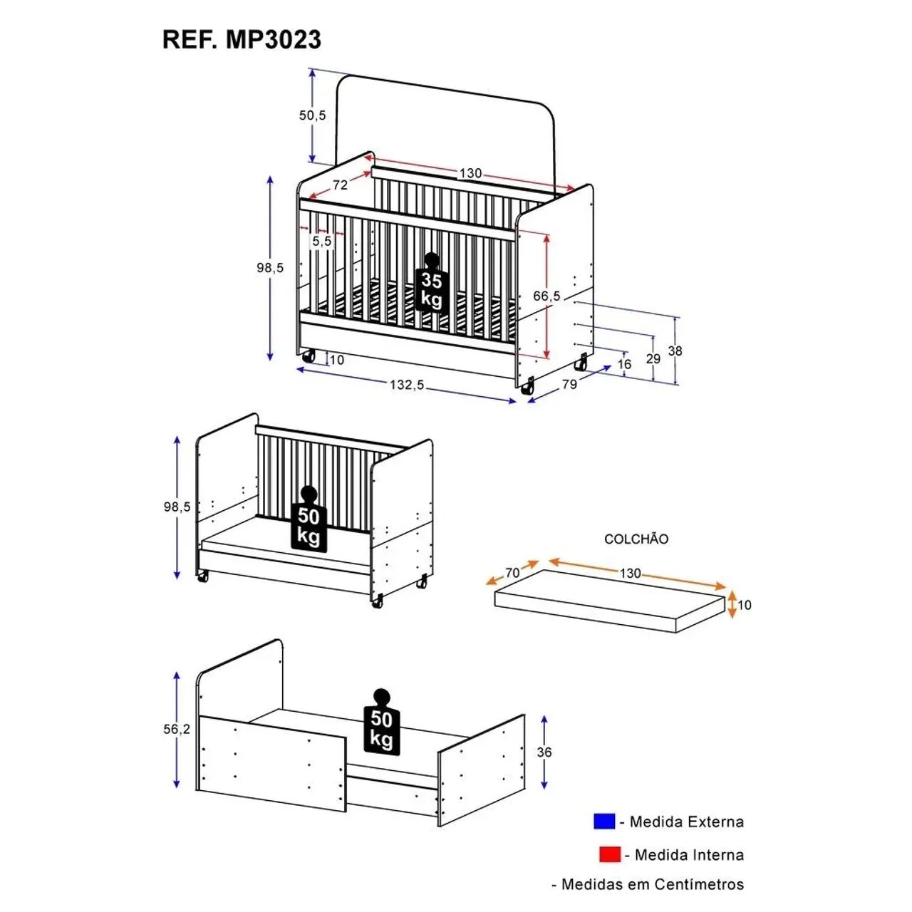 Doação de berço Americano 3 em 1 - Foto 2