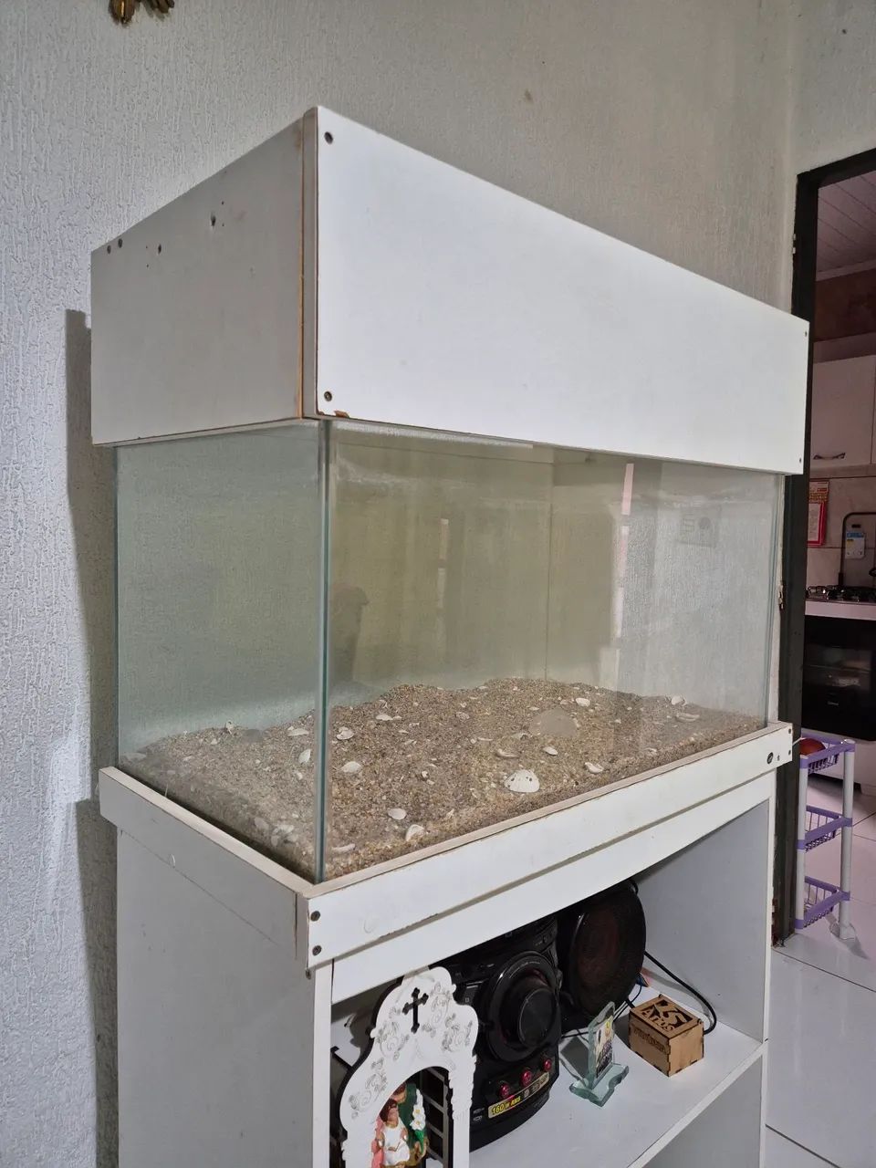 Aquário com suporte 